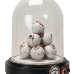 Beleuchteter Augenhügel Unter Glashaube 18cm 12 Beleuchteter Augenhügel Unter Glashaube 18cm -Halloween-Requisitenladen augenberg unter glaskuppel mit licht eye mound under glass dome with light halloween dekoration 54741 05