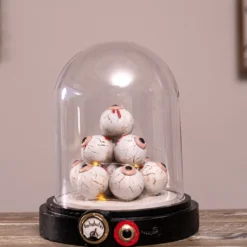 Beleuchteter Augenhügel Unter Glashaube 18cm 13 Beleuchteter Augenhügel Unter Glashaube 18cm -Halloween-Requisitenladen augenberg unter glaskuppel mit licht eye mound under glass dome with light halloween dekoration 54741 06