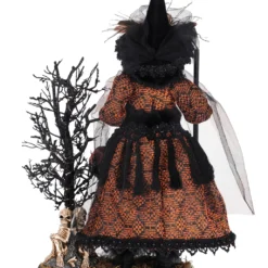 Halloween-Requisitenladen -Halloween-Requisitenladen beleuchtete maechenhexe aus dem geisterwald lighted haunted trail witch on base halloween deko 54767 02