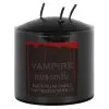 Schwarze Stumpenkerze Mit Vampir Blut 7,5cm -Halloween-Requisitenladen blutende schwarze vampir stumpenkerze black vampire pillar candle with blood tears 50663 01