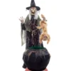 Böse Hexe Mit Katze & Hexenkessel Animatronic -Halloween-Requisitenladen boese hexe mit katze halloween animatronic halloween figur halloween dekoration 28023