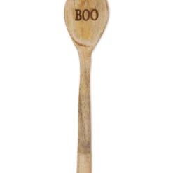 Halloween-Requisitenladen -Halloween-Requisitenladen boo holzloeffel und geschirrtuch set halloween boo wooden spoon and dishtowel halloween homeware 54128 2