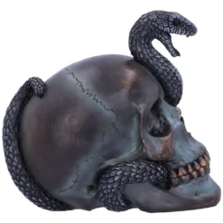 Schuppige Schlange In Totenkopf 19cm -Halloween-Requisitenladen das schicksal der schlange gothic schaedel 19cm serpentine fate gothic snake skull gothic deko totenkopf 53993 4