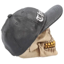 Gangster Totenschädel "Thug Life" 15,8cm -Halloween-Requisitenladen gangster totenkopf gangster totenschaedel gangster skull skull with gold teeth 53388 06