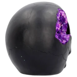 Geode Totenschädel Mit Violettem Gothic Glitter -Halloween-Requisitenladen geode totenkopf mit violetten gothic glitzer geode skull with purple gothic glitter 39526 05