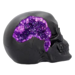 Geode Totenschädel Mit Violettem Gothic Glitter -Halloween-Requisitenladen geode totenkopf mit violetten gothic glitzer geode skull with purple gothic glitter 39526 06