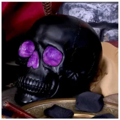 Geode Totenschädel Mit Violettem Gothic Glitter -Halloween-Requisitenladen geode totenkopf mit violetten gothic glitzer geode skull with purple gothic glitter 39526 07