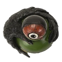 Giftflasche Mit Blutigem Augapfel & Krähe 20cm -Halloween-Requisitenladen giftflasche mit blutigem auge und schwarzem rabe poision bottle with bloody eyeball and raven gothic deko 54745 03