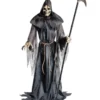 Greifender Raper Animatronic -Halloween-Requisitenladen greifender sensenmann halloween animatronic 180 cm gruselige halloween gevatter tod dekofigur mit led und sound 25206
