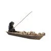 Sensenmann Mit Fähre Räucherstäbchenhalter -Halloween-Requisitenladen grim reaper faehrmann raeucherstaebchenhalter grim reaper ferryman insence holder gothic deko 39254 01