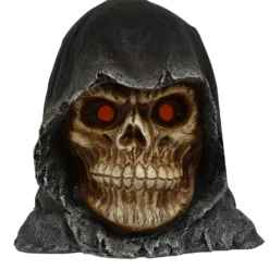 Grim Reaper Totenkopf Mit Leuchtenden Augen -Halloween-Requisitenladen grim reaper totenschaedel mit led augen grim reaper totenkopf mit leuchtenden augen 39582 003