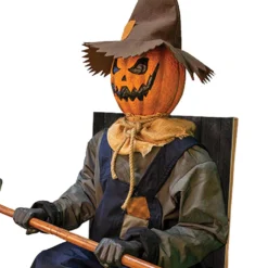 Schaurige Kürbis Vogelscheuche Halloween Animatronic -Halloween-Requisitenladen grinsende kuerbis vogelscheuche halloween animatronic jack pumpkin halloween animatronic halloween und horror deko und animatronics 50974 3