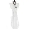 Weiße Hängende Geister Spinnen Hexe 53cm -Halloween-Requisitenladen haengende geister spinnenhexe weiss white hanging ghost stream dress halloween haenge deko 53799