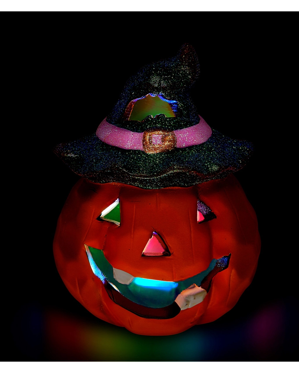 Halloween Kürbis Keramik Mit LED 12x9cm 5 Halloween Kürbis Keramik Mit LED 12x9cm – Bild 3