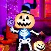 Aufblasbares Leuchtendes Halloween Kürbis Skelett 180 Cm -Halloween-Requisitenladen halloween kuerbis skelett deko aufblasfigur 180cm halloween dekoration und aufblasdeko halloween pumpkin inflatable 53748 2