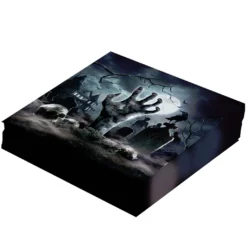 Zombie Friedhof Halloween Servietten 12 St. -Halloween-Requisitenladen halloween zombie friedhof servietten halloween zombie graveyard napkins halloween friedhof dekoration 53190 3