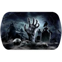 Zombie Friedhof Halloween Tablett