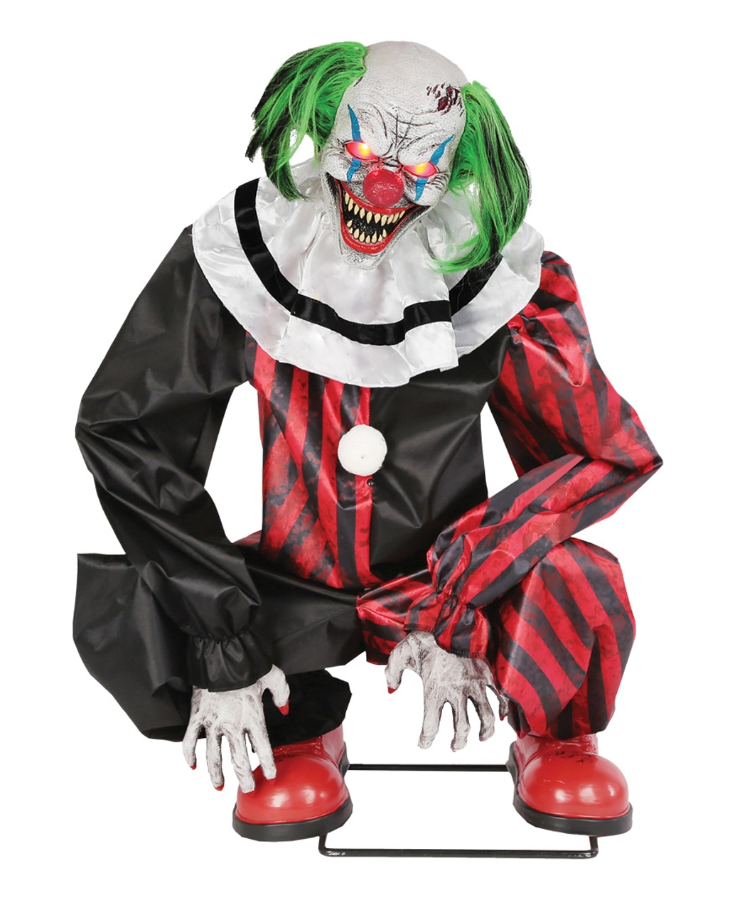 Hockender Horror Clown Animatronic Mit Bewegung 3 Hockender Horror Clown Animatronic Mit Bewegung