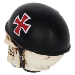 Schaltknauf Totenschädel Mit Helm -Halloween-Requisitenladen horrorshop com schaltknauf totenkopf mit helm totenschaedel sammelfigur totenkopffigur skull gear knob 27089 04