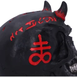 Infernal Teufels Totenschädel 20cm -Halloween-Requisitenladen infernal teufels totenkopf infernal teufels totenschaedel infernal devil skull gothic deko 54566 05