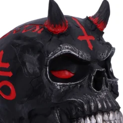 Infernal Teufels Totenschädel 20cm -Halloween-Requisitenladen infernal teufels totenkopf infernal teufels totenschaedel infernal devil skull gothic deko 54566 06
