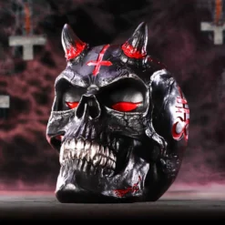 Infernal Teufels Totenschädel 20cm -Halloween-Requisitenladen infernal teufels totenkopf infernal teufels totenschaedel infernal devil skull gothic deko 54566 07