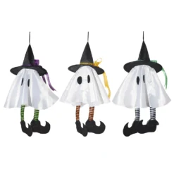 Kleines Weißes Gespenst Mit Hexenhut 36 Cm