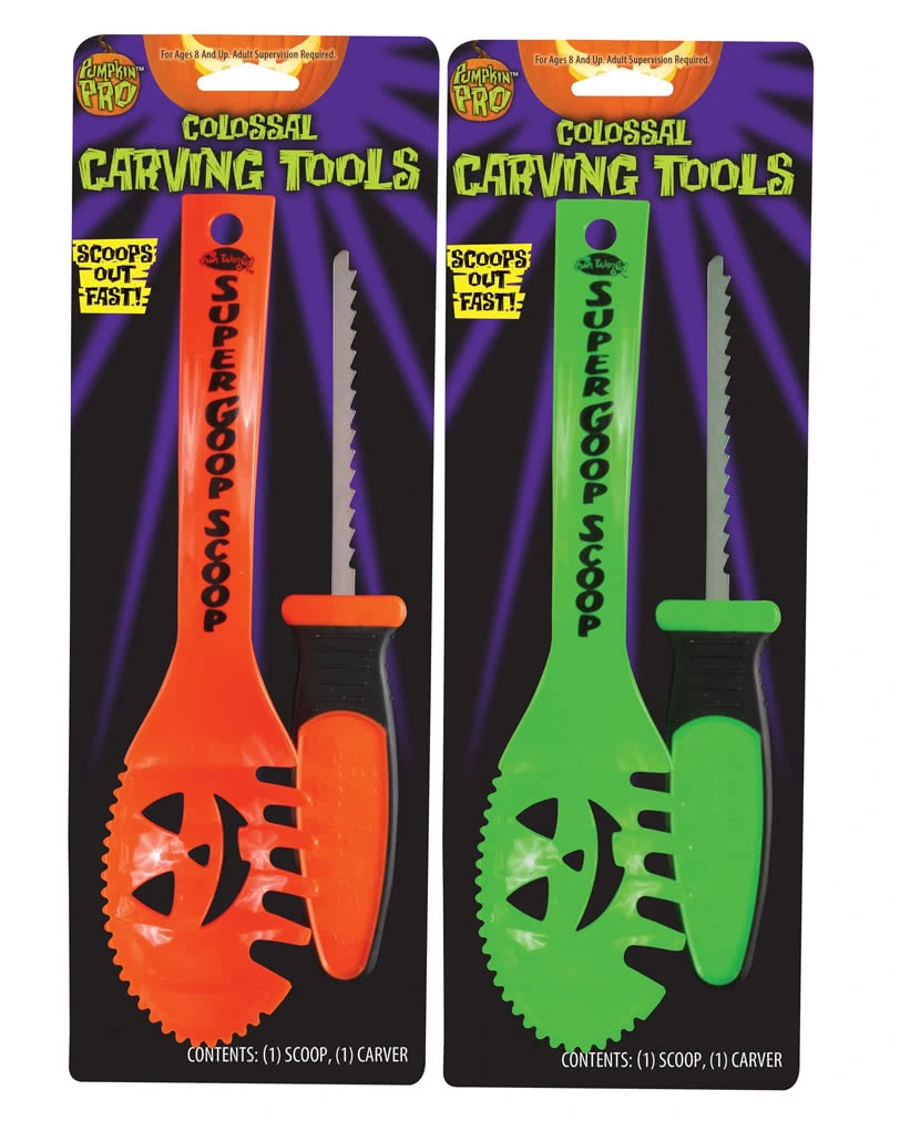 Halloween Kürbis Messer & Löffel Set 2-tlg. 3 Halloween Kürbis Messer & Löffel Set 2-tlg.