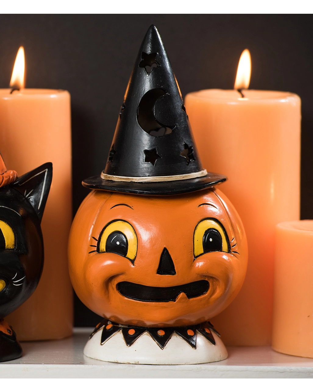 Johanna Parker Kürbis Mit Leuchtendem Hexenhut 20cm 4 Johanna Parker Kürbis Mit Leuchtendem Hexenhut 20cm – Bild 2