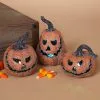 LED Modriger Halloween Kürbis 10cm 2 LED Modriger Halloween Kürbis 10cm -Halloween-Requisitenladen leuchtender kunststein halloween kuerbis 10cm lighted resin halloween pumpkin halloween kuerbis deko 54180