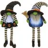 Plüsch Kantenhocker Halloween Gnom Leuchtend 38cm -Halloween-Requisitenladen leuchtender pluesch kantenhocker halloween zwerg 38cm plush light up witch gnome shelf sitter 54085