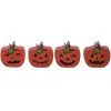 Kleine Holz Dekofigur Halloween Kürbis 3cm -Halloween-Requisitenladen mini halloween kuerbis holz dekofigur 3cm mini halloween pumpkin wood figurine kuerbis holzfigur 53028