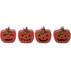 Kleine Holz Dekofigur Halloween Kürbis 3cm