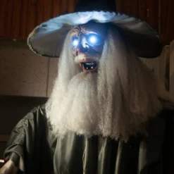 Mittelalterlicher Zauberer Halloween Animatronic 190cm -Halloween-Requisitenladen mittelalterlicher magier halloween animatronic medieval wizard halloween animatronic halloween dekoration 53778 05