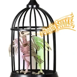 Krähen Skelett Im Käfig Halloween Animatronic