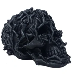 Relief Totenschädel Mit Frauen -Halloween-Requisitenladen relief totenkop mit frauen relief totenschaedel mit frauen totenkoepfe online kaufen black skull with woman 37024 03