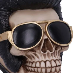 Rock 'n' Roll Totenschädel 17cm -Halloween-Requisitenladen rock n roll totenkopf rock n roll totenschaedel rock n roll skull rockabilly wohnaccessoire 53392 05