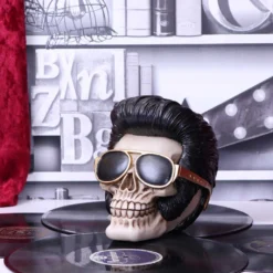 Rock 'n' Roll Totenschädel 17cm -Halloween-Requisitenladen rock n roll totenkopf rock n roll totenschaedel rock n roll skull rockabilly wohnaccessoire 53392 07