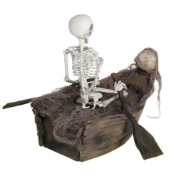 Skelett Im Boot Halloween Animatronic -Halloween-Requisitenladen ruderndes skelett im boot animatronic halloween skeleton animatronic halloween und horror deko 53957 3