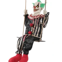 Schaukelnder Horror Clown Chuckles Halloween Animatronic