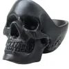 Schwarze Totenschädel Schale 27cm -Halloween-Requisitenladen schwarze totenkopf schale schwarze totenschaedel schale black skull trinket dish 53491 01