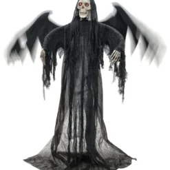 Schwarzer Pestengel Mit Licht, Sound & Bewegung 7 Schwarzer Pestengel Mit Licht, Sound & Bewegung -Halloween-Requisitenladen schwarzer todesengel mit bewegungs sound und licht halloween animatronic halloween deko 53913 03