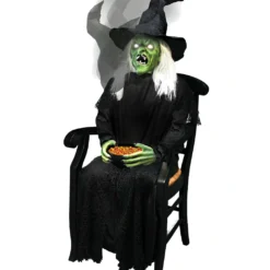 Sitzende Hexe Mit Schnappkopf