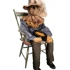 Sitzende Vogelscheuche Mit Schnappkopf 2 Sitzende Vogelscheuche Mit Schnappkopf -Halloween-Requisitenladen sitzende vogelscheuche mit schnappkopf sitting scarecrow with snapping head halloween animatronic 38880 01