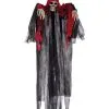 Skelett Reaper Hängefigur Mit Rot-Schwarzer Kutte 120cm -Halloween-Requisitenladen skelett geist haengefigur mit rot schwarzer kutte 120cm skeleton reaper hanging decoration 52007