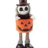 Stehendes Skelett Männchen Mit Kürbis Schale 39cm 1 Stehendes Skelett Männchen Mit Kürbis Schale 39cm -Halloween-Requisitenladen skelett gentleman mit kuerbis schale 39cm skully head standing pumpkin candy basket figure 53710