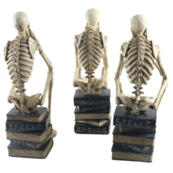 Skelette Auf Bücher Sitzend 3 Stück Als Set 35cm 7 Skelette Auf Bücher Sitzend 3 Stück Als Set 35cm -Halloween-Requisitenladen skelette auf buecher sitzend skeleton sitting on books skelett deko 54789 03