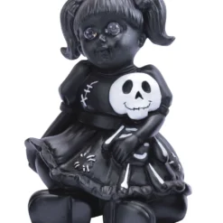 Halloween-Requisitenladen -Halloween-Requisitenladen spooky doll mit roten led augen schwarze gothic puppe halloween deko 36339 2