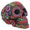 Sugar Skull Mit Blütenmuster 2 Sugar Skull Mit Blütenmuster -Halloween-Requisitenladen sugar skull mit blueten ornament sugar skull mit bluetenmuster sugar bloom skull 39199 01