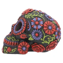 Sugar Skull Mit Blütenmuster 9 Sugar Skull Mit Blütenmuster -Halloween-Requisitenladen sugar skull mit blueten ornament sugar skull mit bluetenmuster sugar bloom skull 39199 03